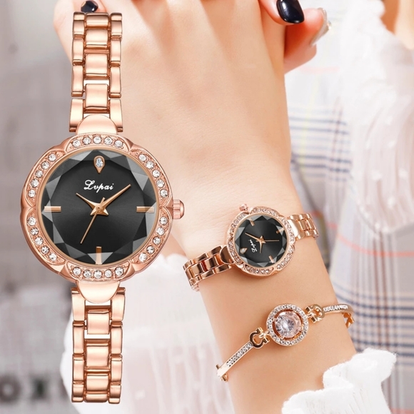 Jewelry - Women Bracelet Quartz Watches Luxury Rose